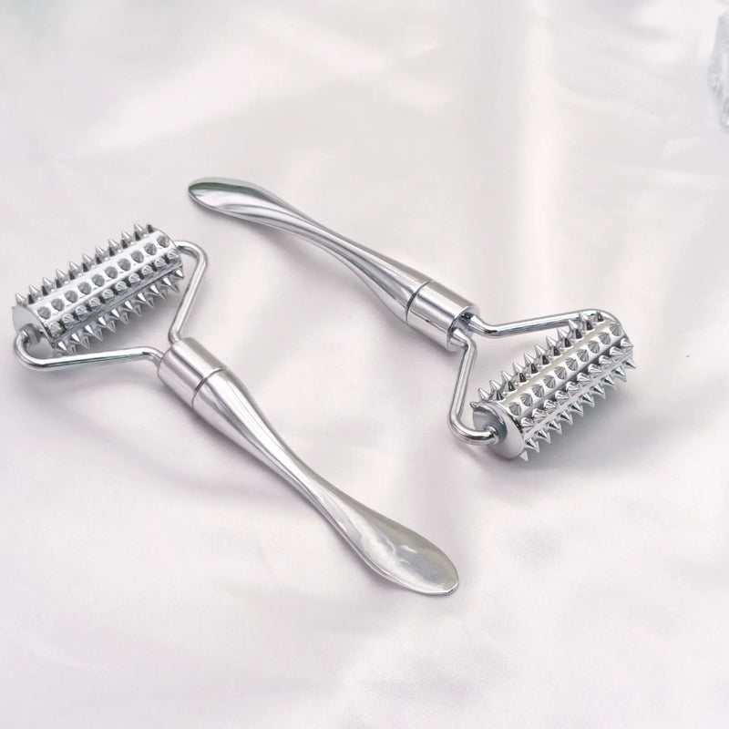 Zinc Alloy Facial Massage Roller, Dual-Use Face Sculpting Tool, Portable Handy Beauty Care Tool for Face and Neck Spa, Compact Massage Device, Face Lifting Roller