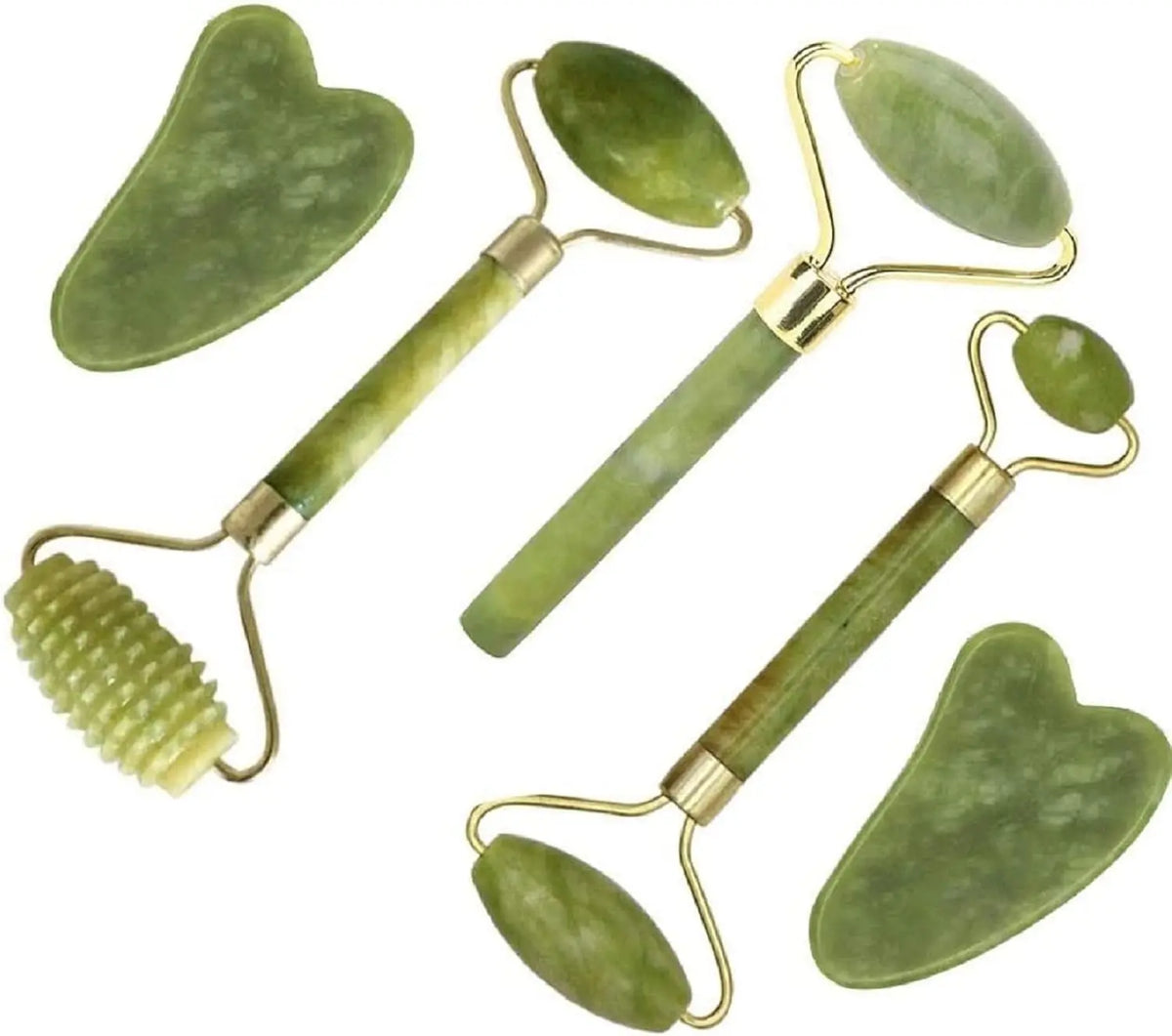 Velvio 5-in-1 gua sha and facial roller set